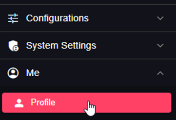 Profile settings