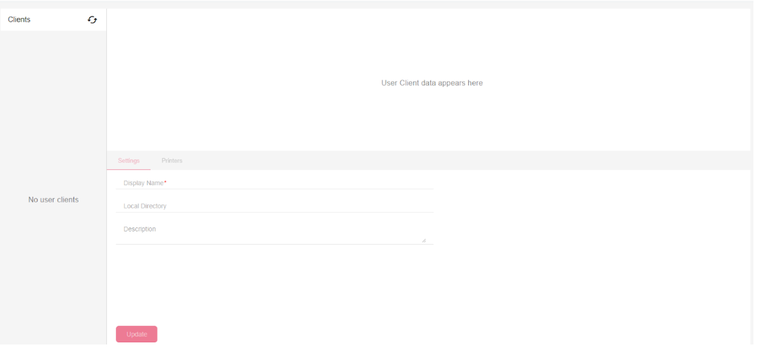 Clients page