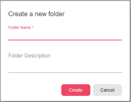 New folder dialog